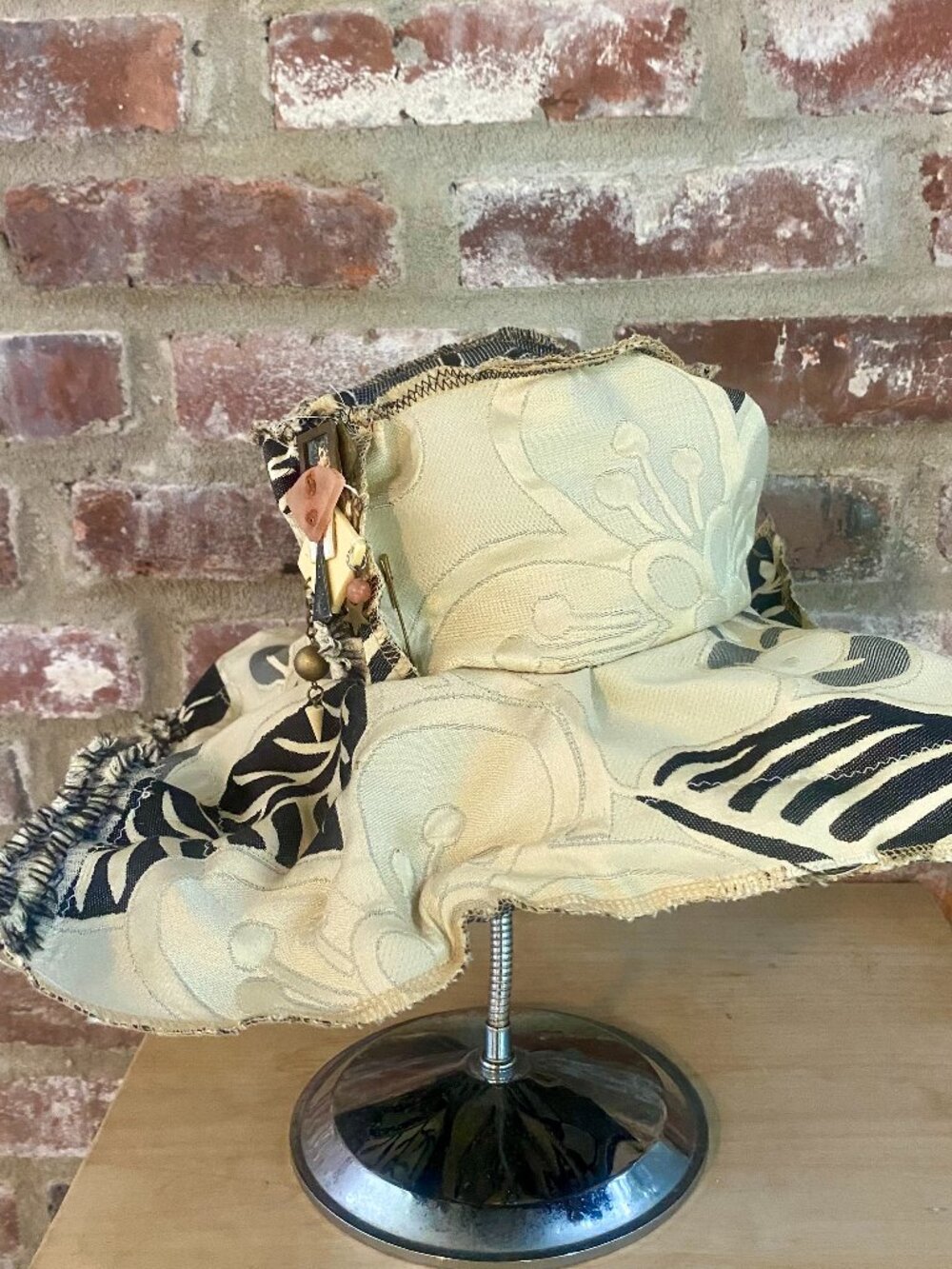 One-of-a-Kind Boho Sunhat, Handmade by Artisan, Wired Rim, New without Tags.